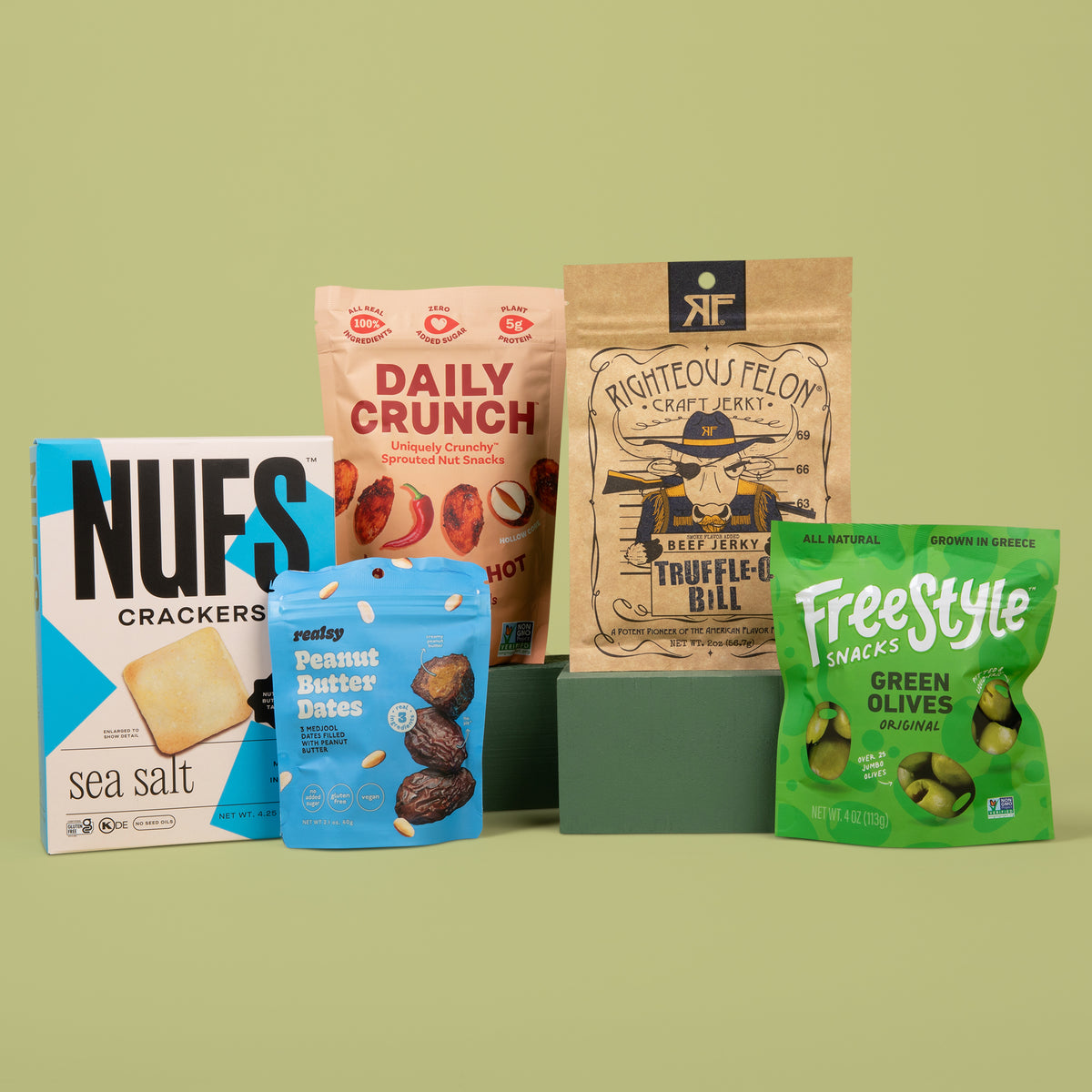 Freestyle Snacks liquid-free olive pouches