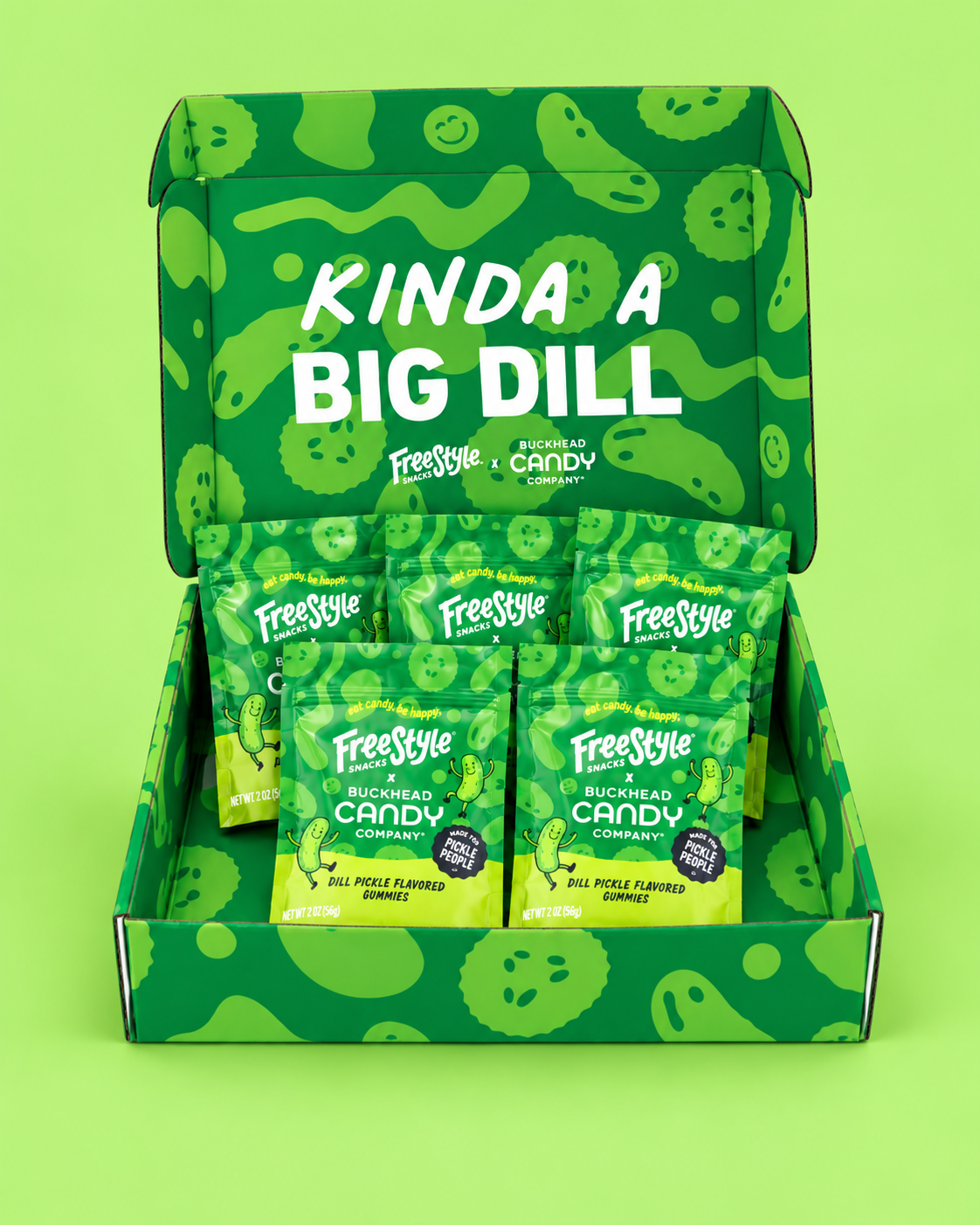 Dill Pickle Flavored Gummies – 5-Pack Gift Box