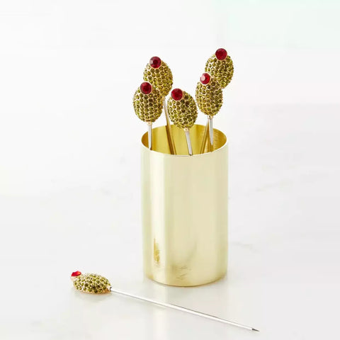 fancy olive cocktail picks for entertaining and hosting
